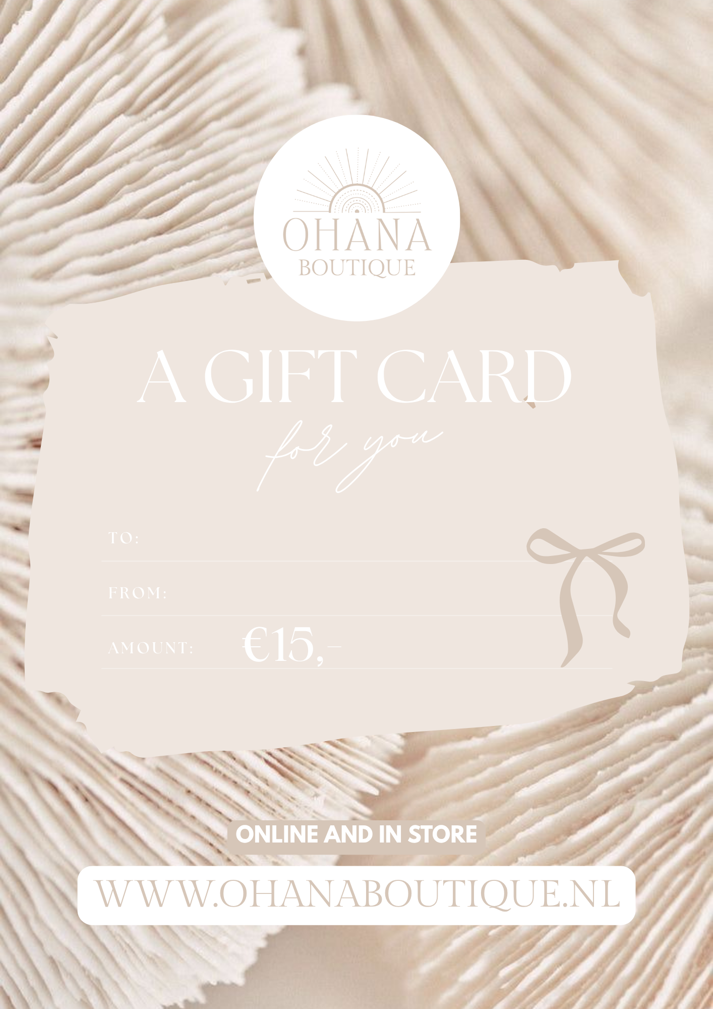 GIFTCARD T.W.V. €15,-