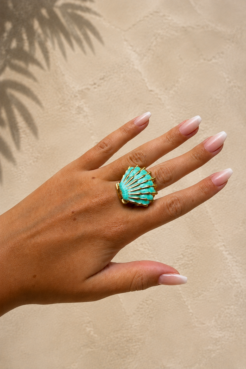 RING SCHELP | TURQUOISE