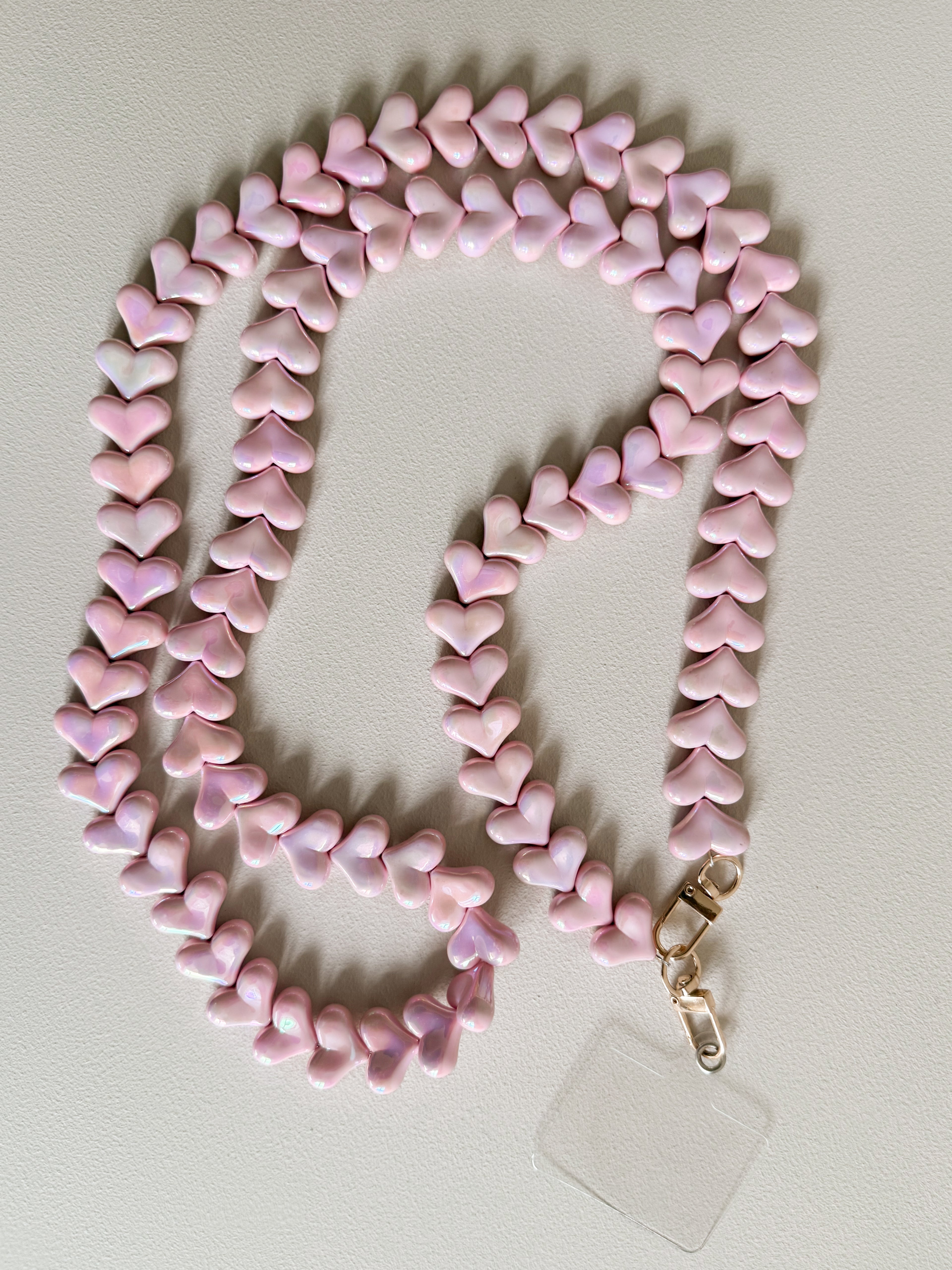 TELEFOONKOORD LANG | PEARL PINK