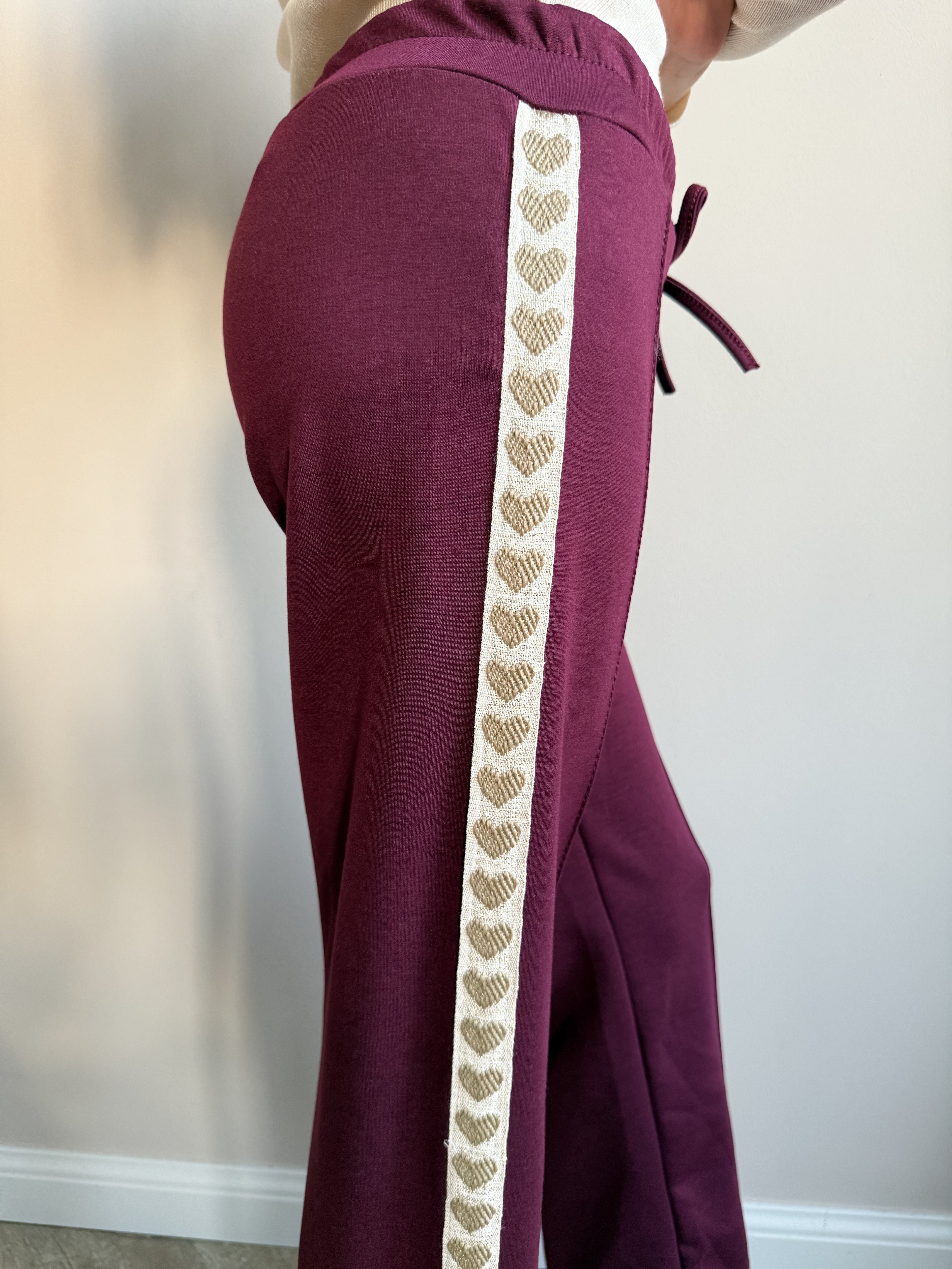 WIDE LEG PANTS | BORDEAUX