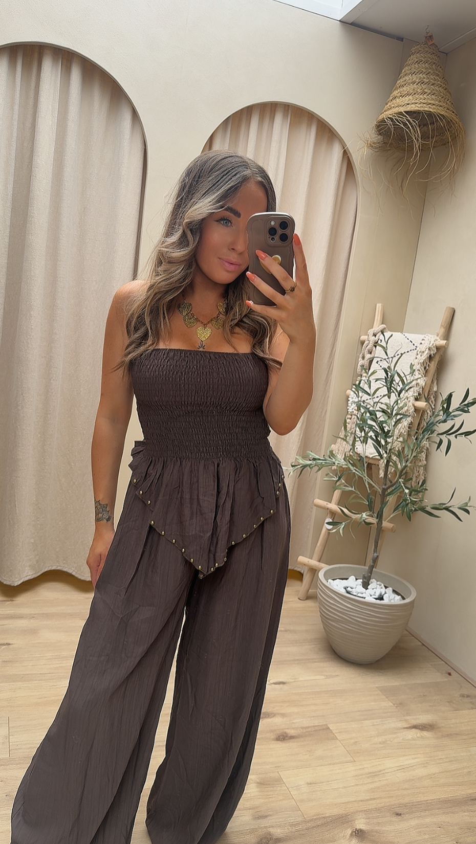 SET NAIRA STUDS | BROWN