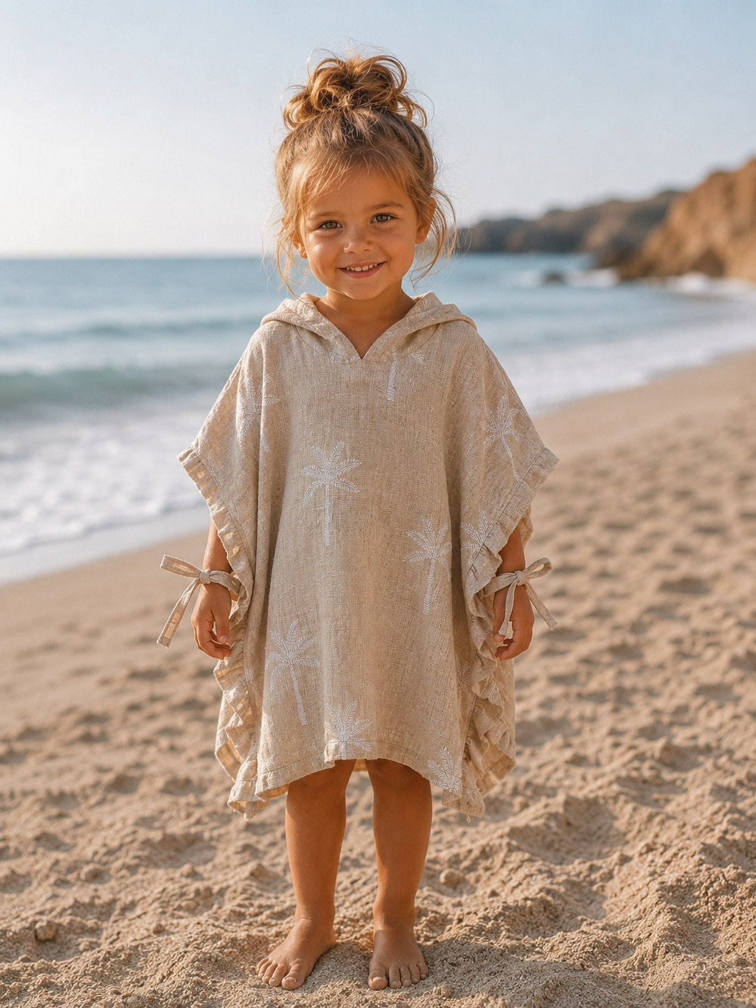 BADPONCHO PALM RUFFLE