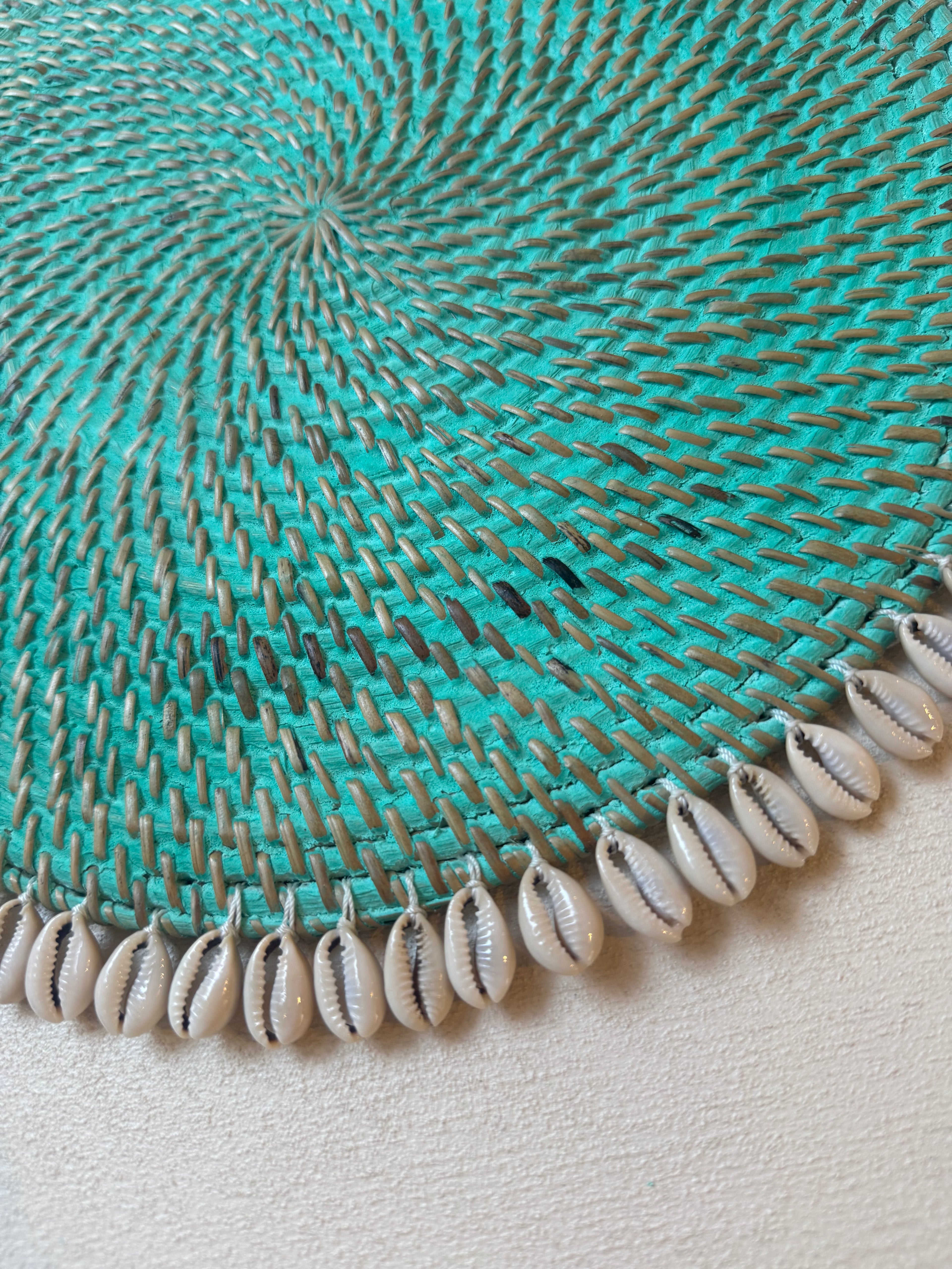 PLACEMAT KAURI GROOT | TURQUOISE
