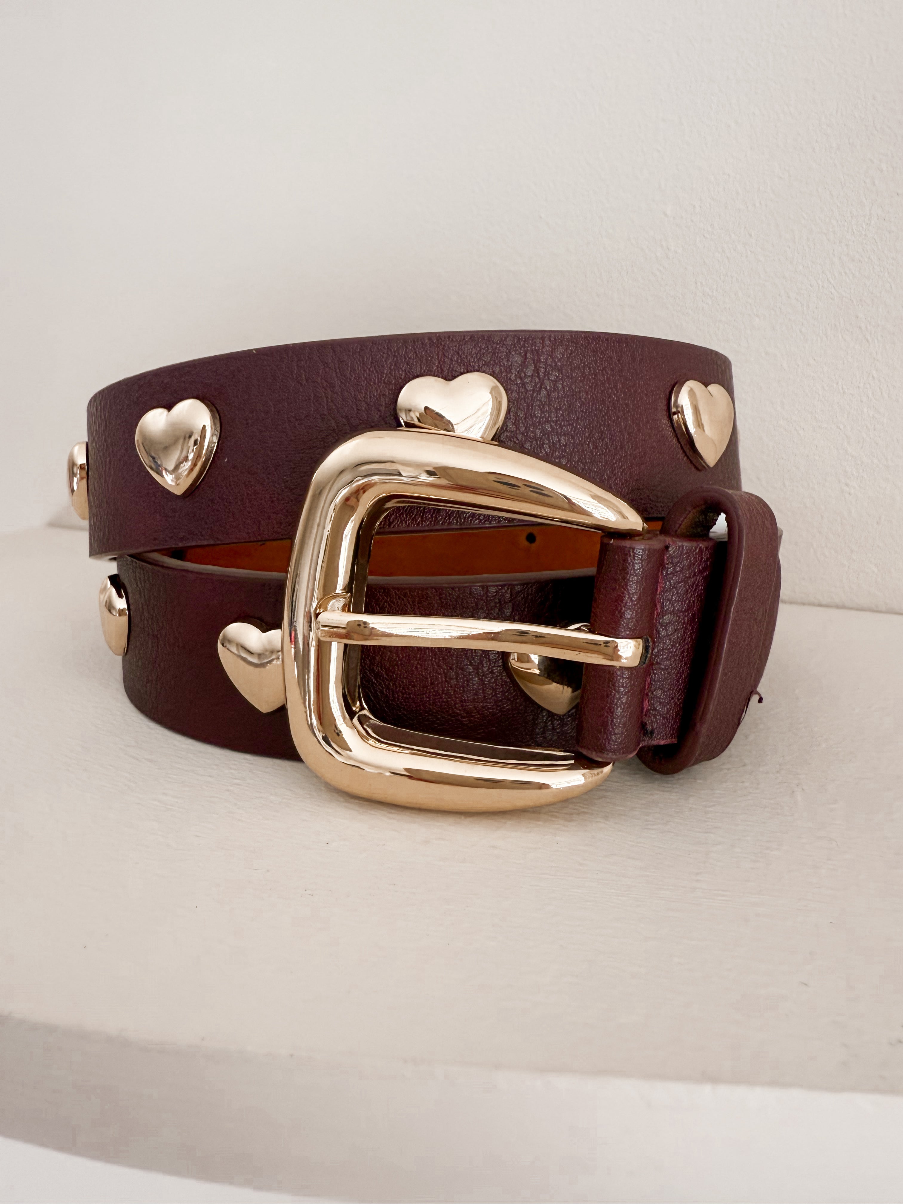 HEART BELT | BURGUNDY