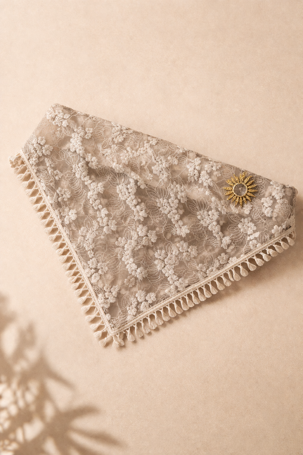 LACE SCARF BELT | TAUPE