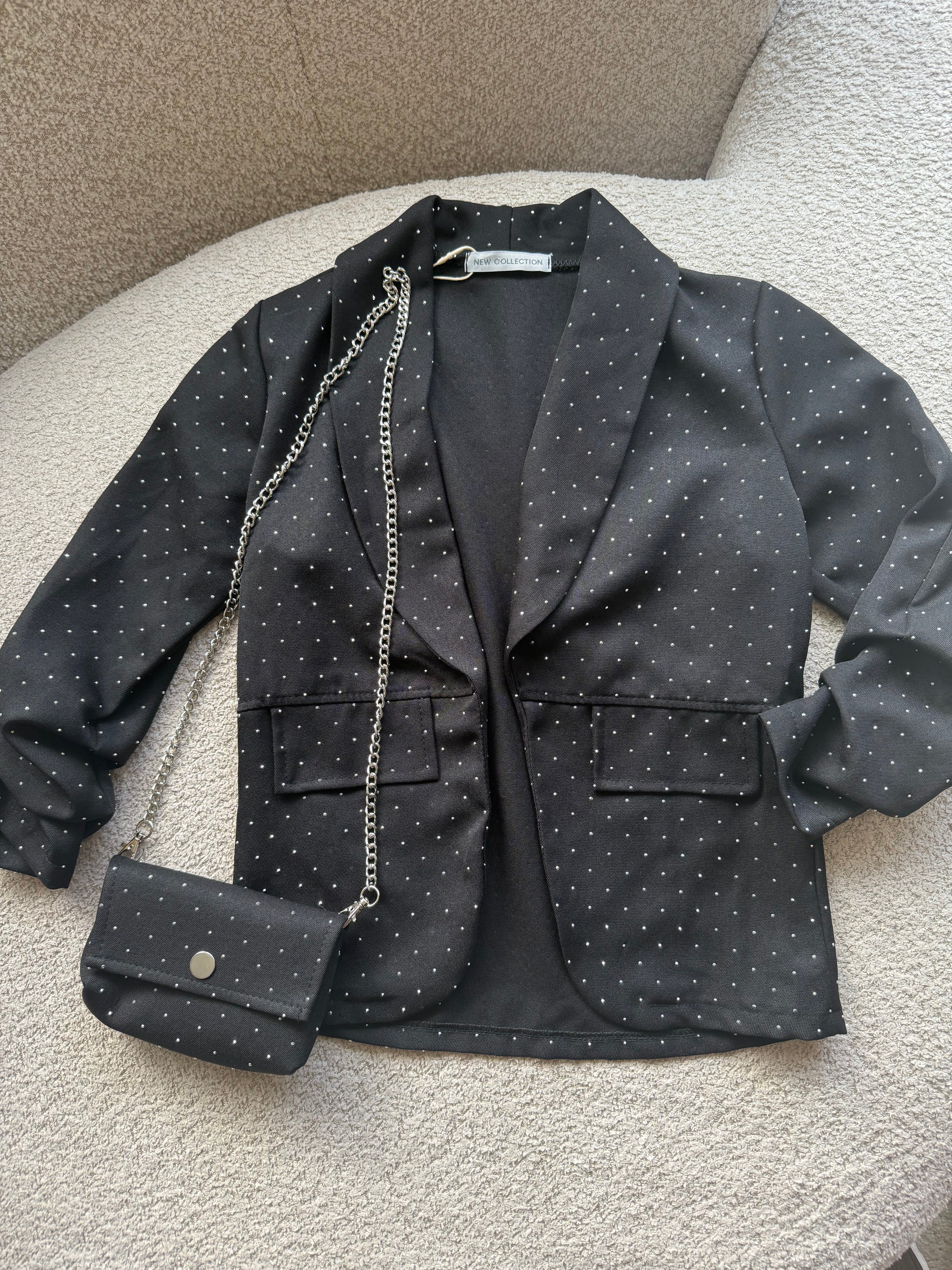 GLITTER BLAZER | BLACK
