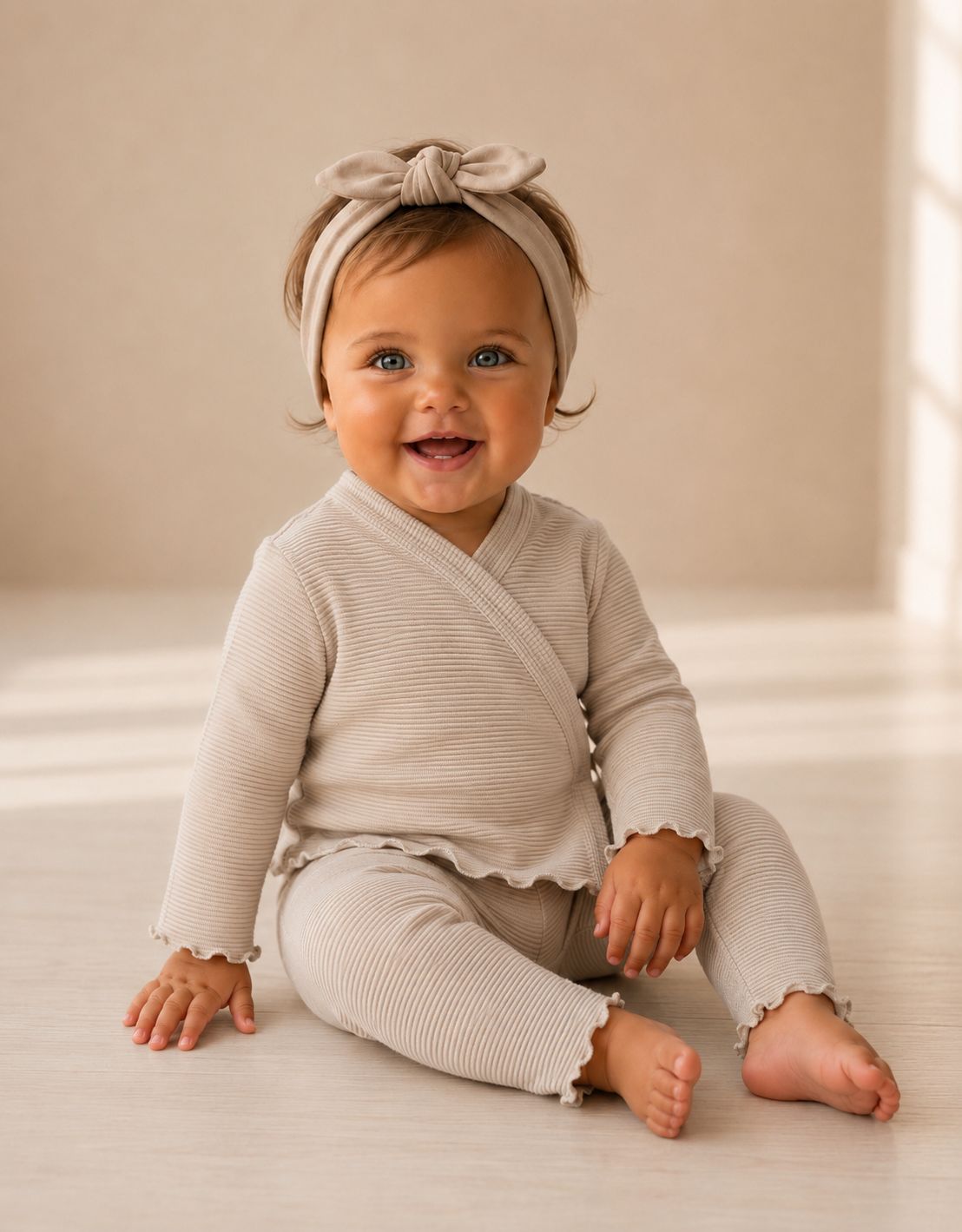 RUFFLE SET OVERSLAG | BEIGE
