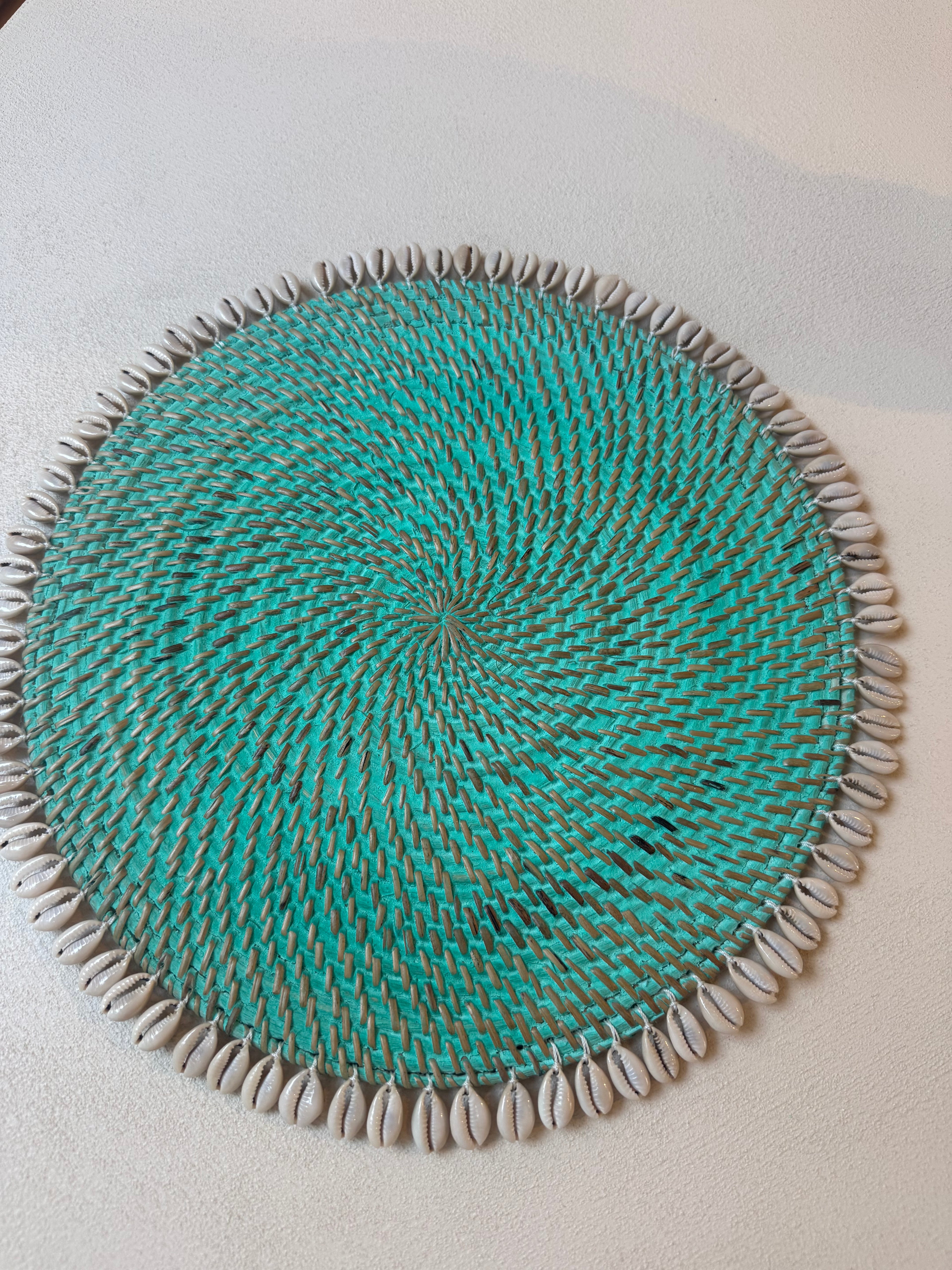 PLACEMAT KAURI GROOT | TURQUOISE