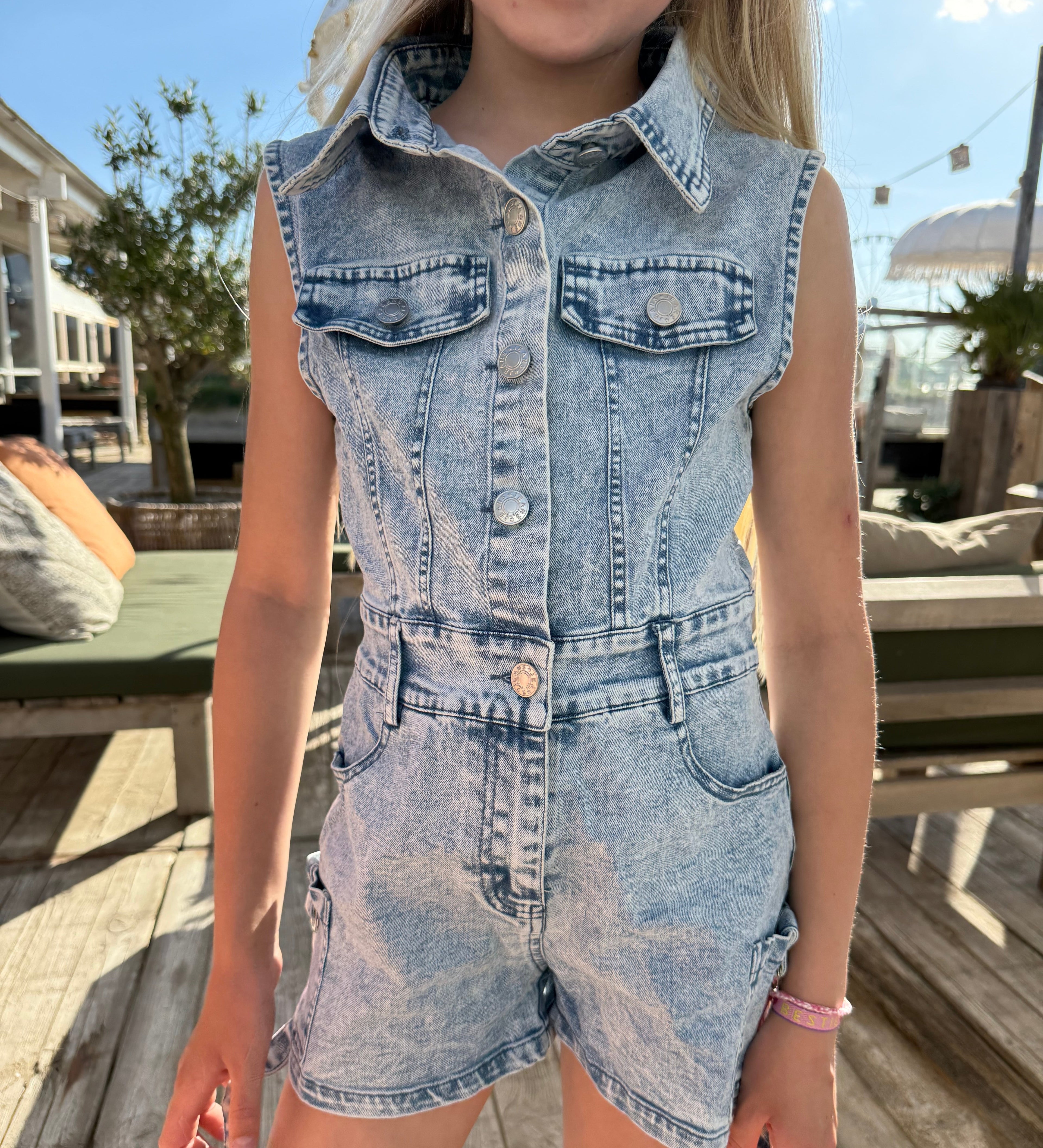 DENIM PLAYSUIT