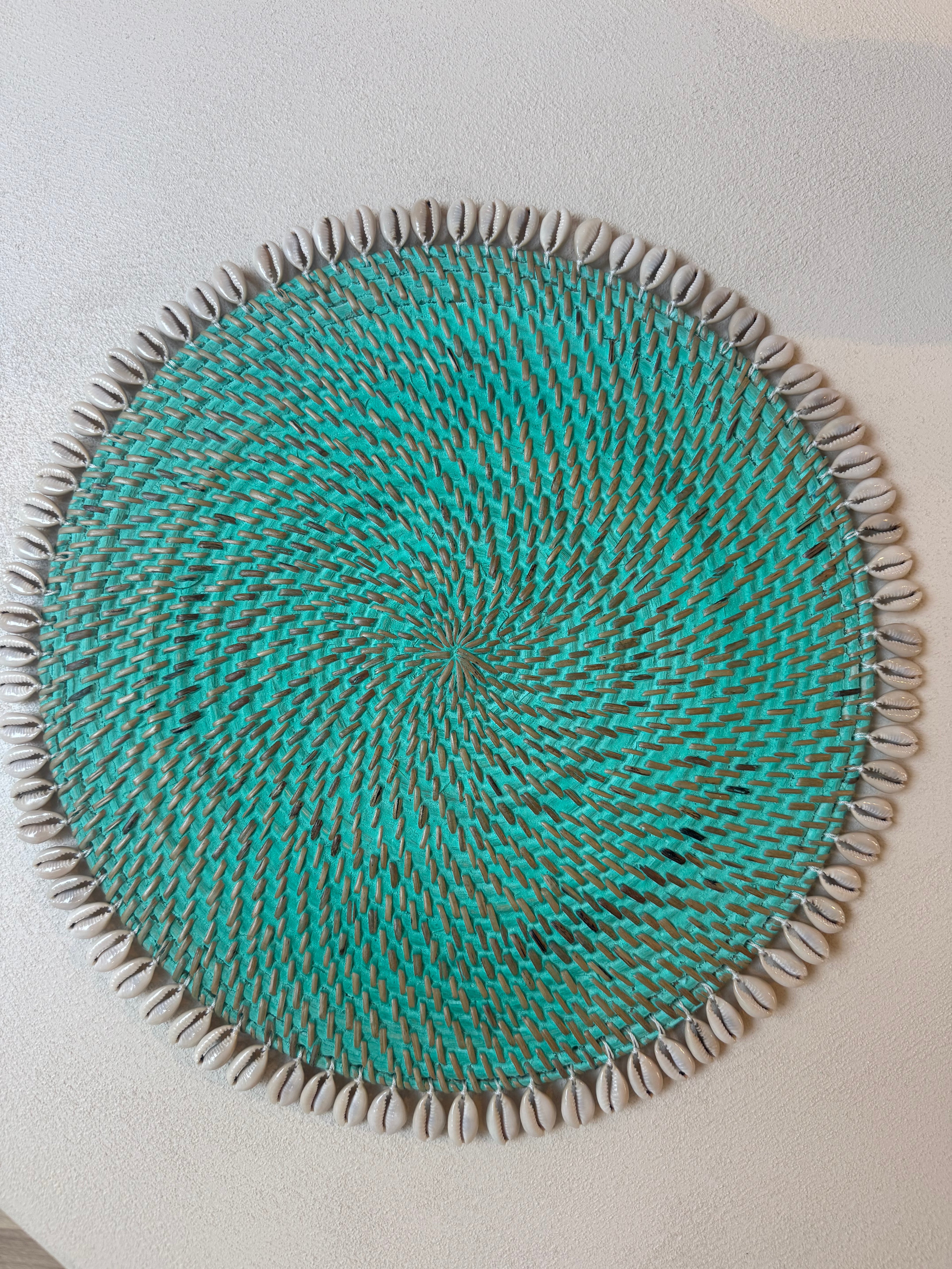 PLACEMAT KAURI GROOT | TURQUOISE
