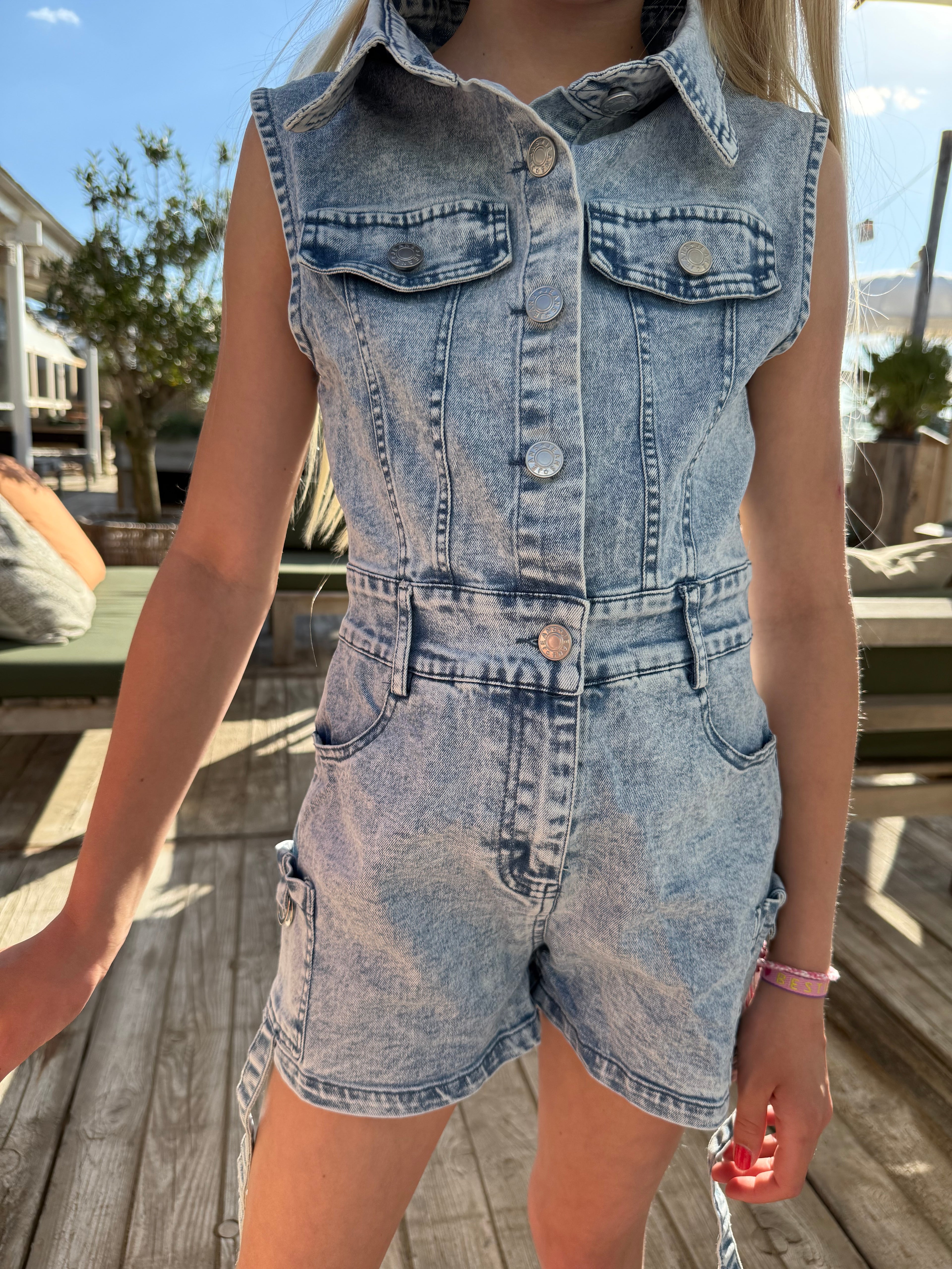 DENIM PLAYSUIT
