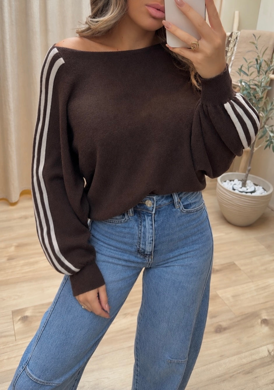 JESS TOP | CHOCO STRIPES