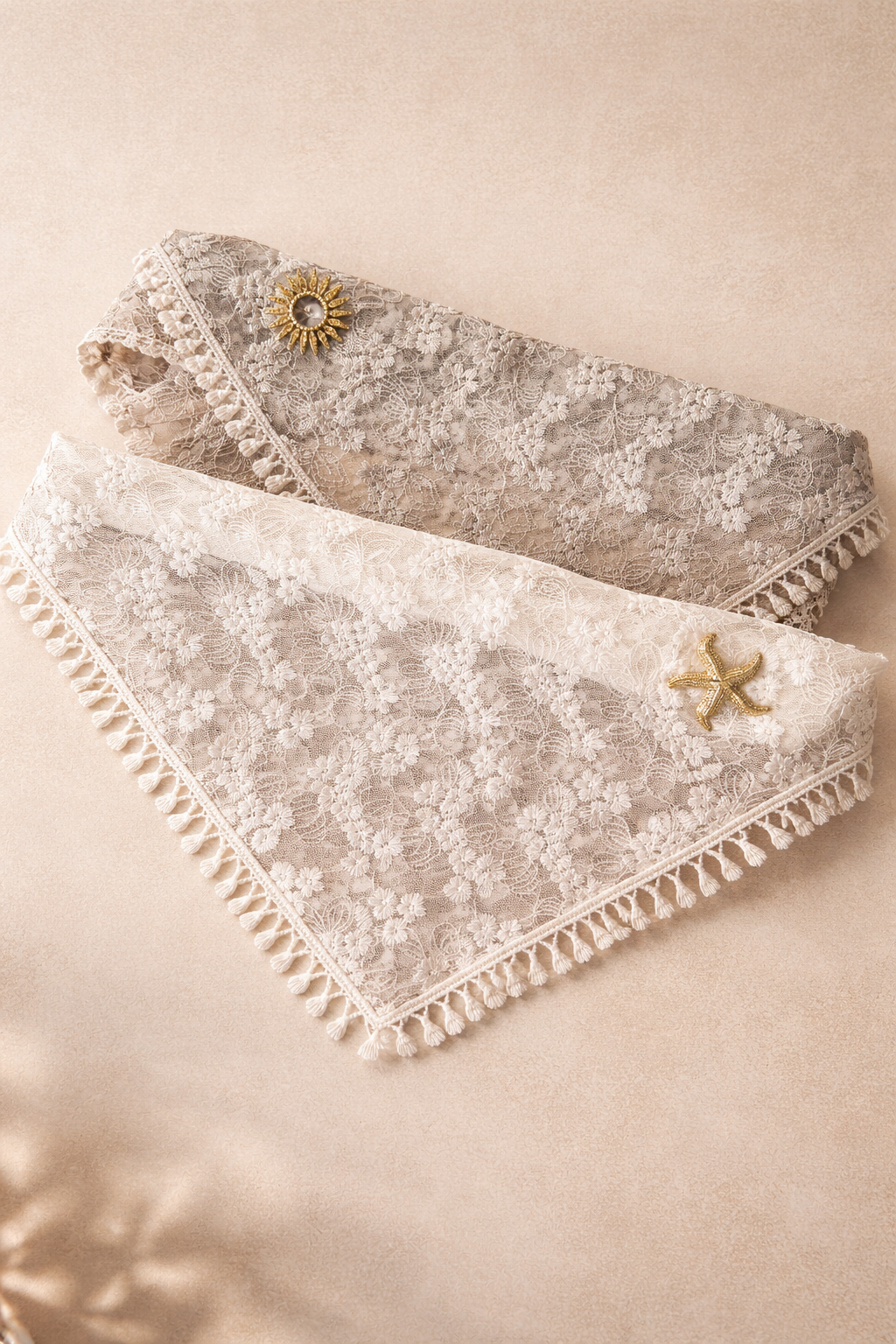 LACE SCARF BELT | ECRU