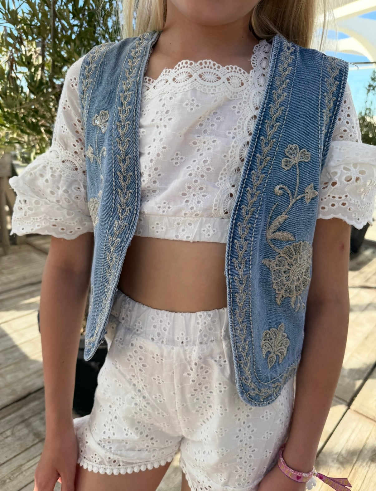 DENIM BOHO GILET | BLUE