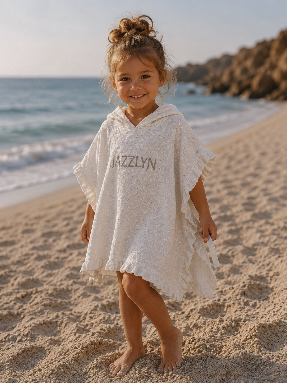BADPONCHO EMBRODERY RUFFLE