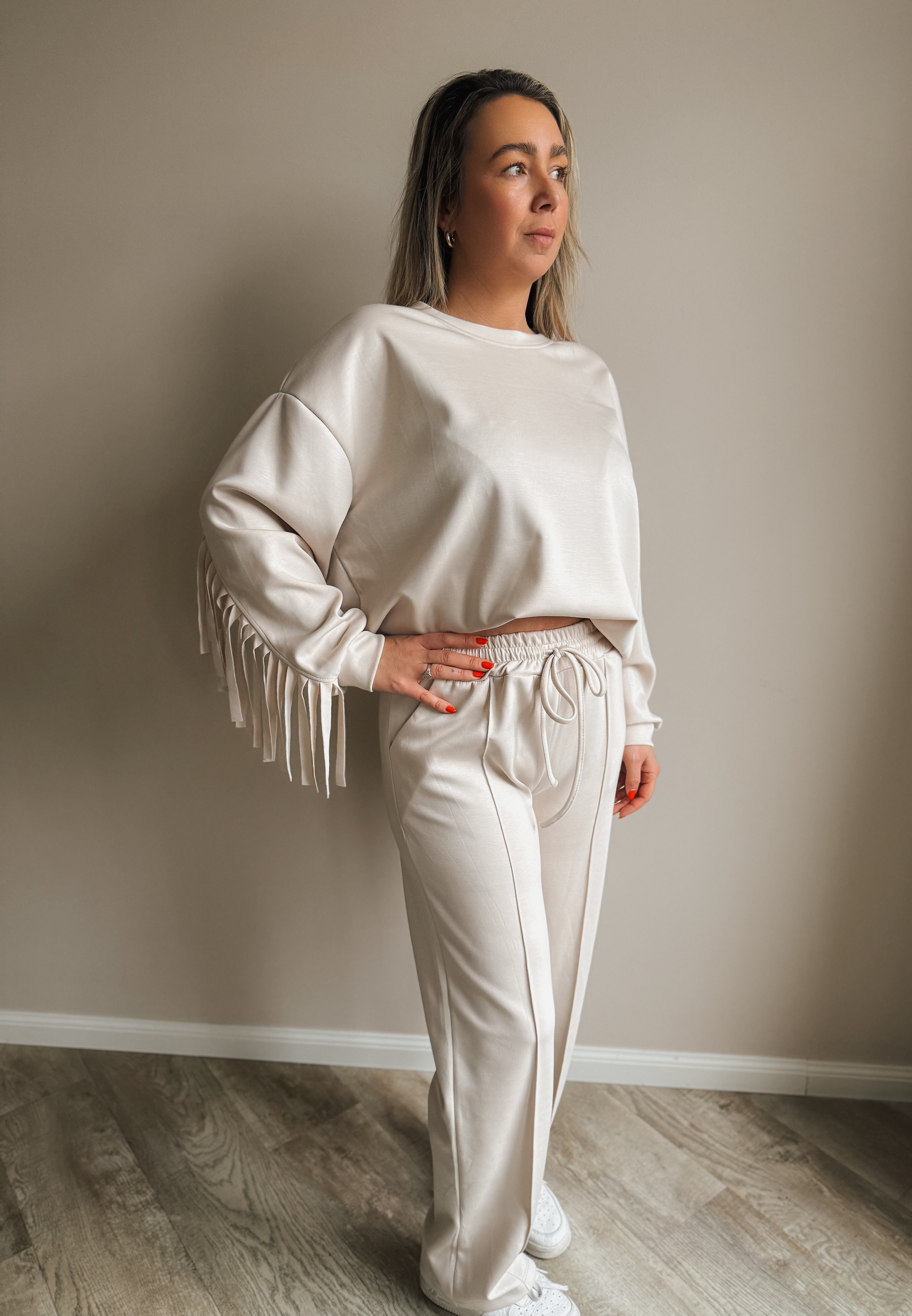 COMFY FRINGE SET | BEIGE