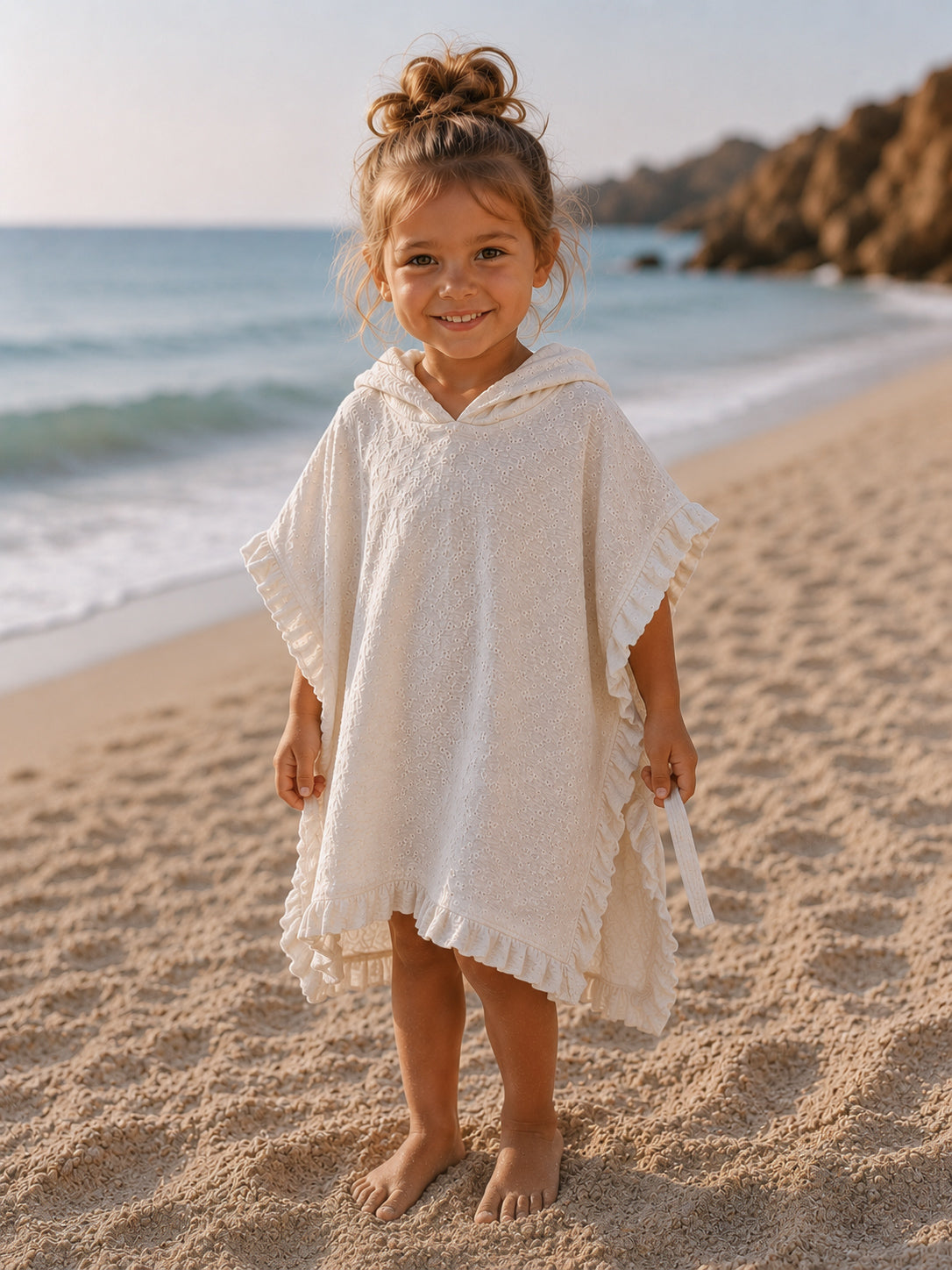 BADPONCHO EMBRODERY RUFFLE