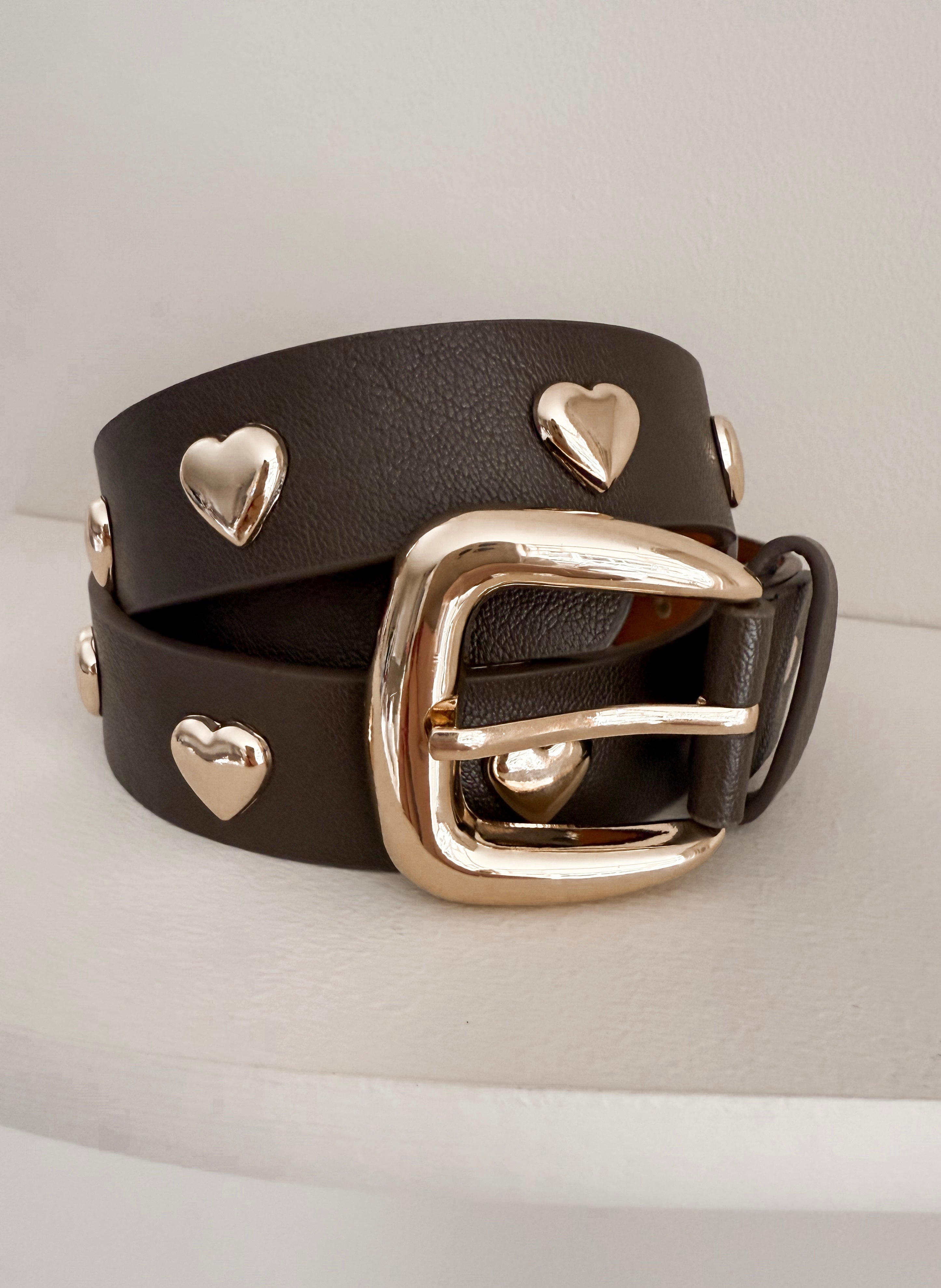 HEART BELT | BROWN