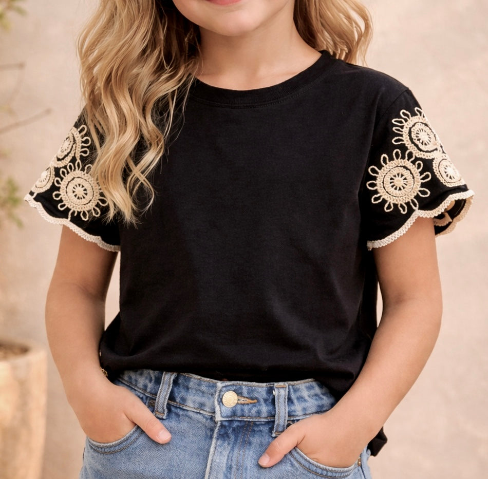 BOHO DETAIL SHIRT | BLACK