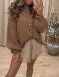 OVERSIZED VEST NAYA | CAMEL