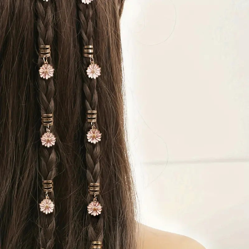 HAIR CLIPS 10PC FLOWER