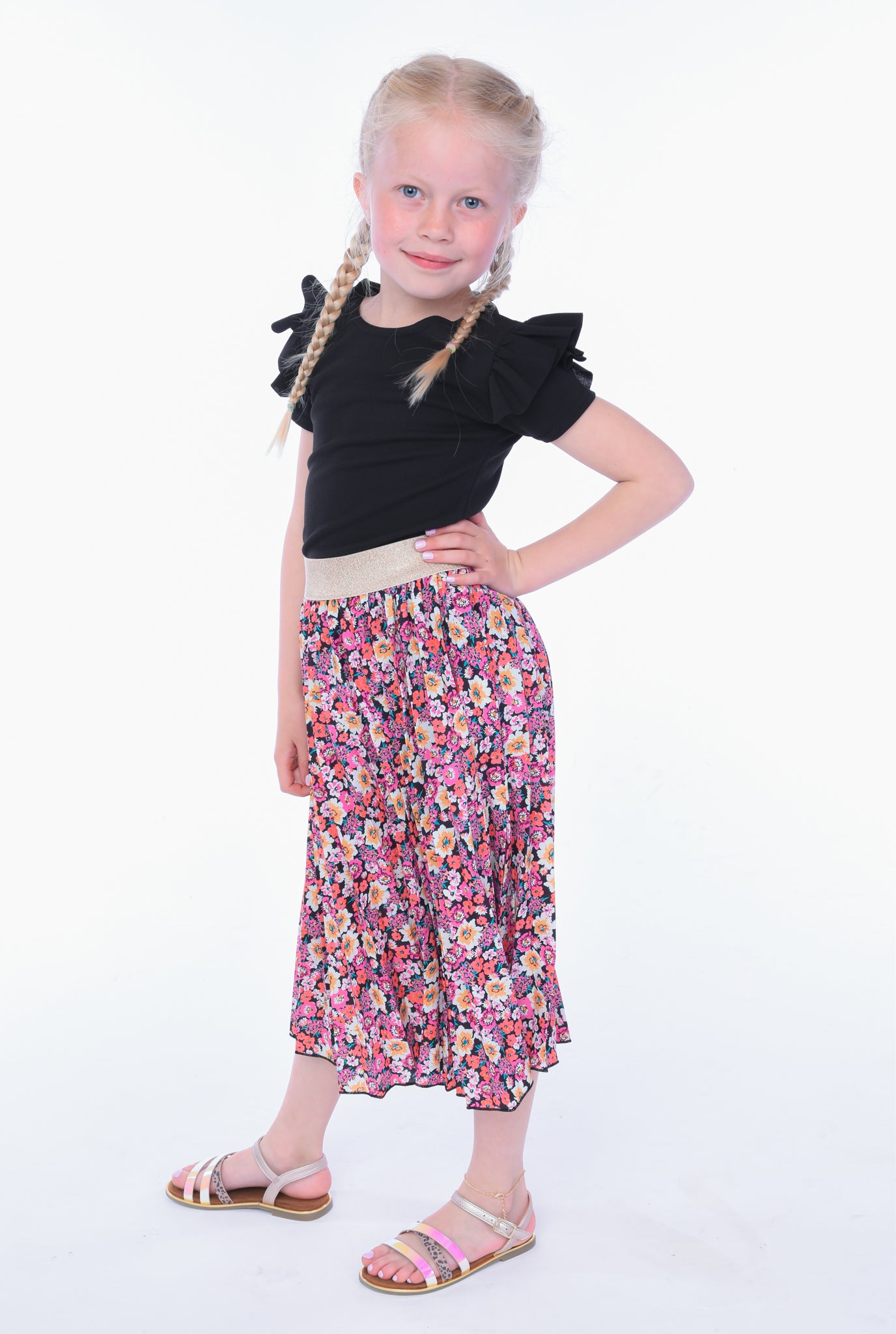 PURPLE PLEATED SKIRT