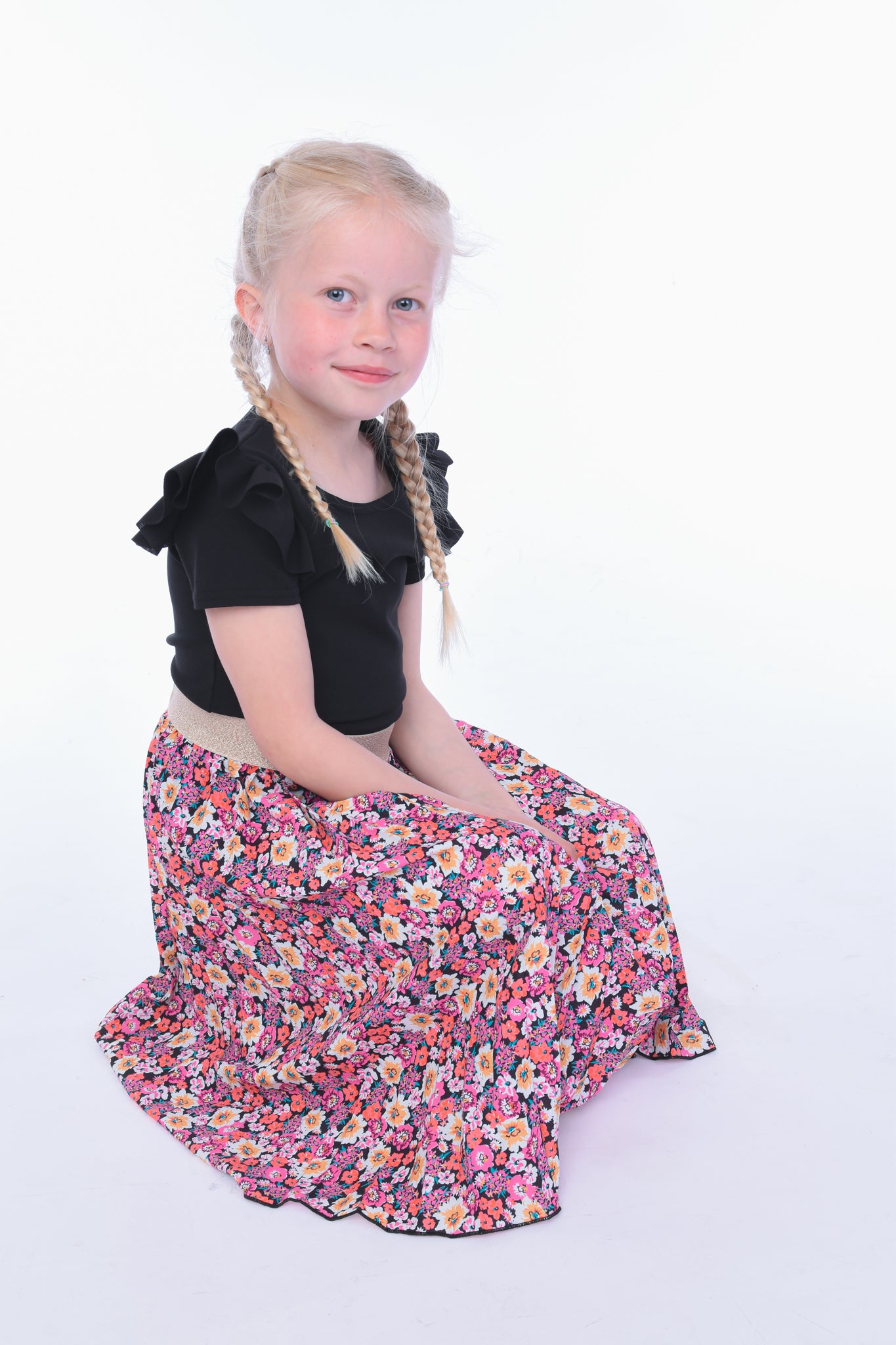 PURPLE PLEATED SKIRT