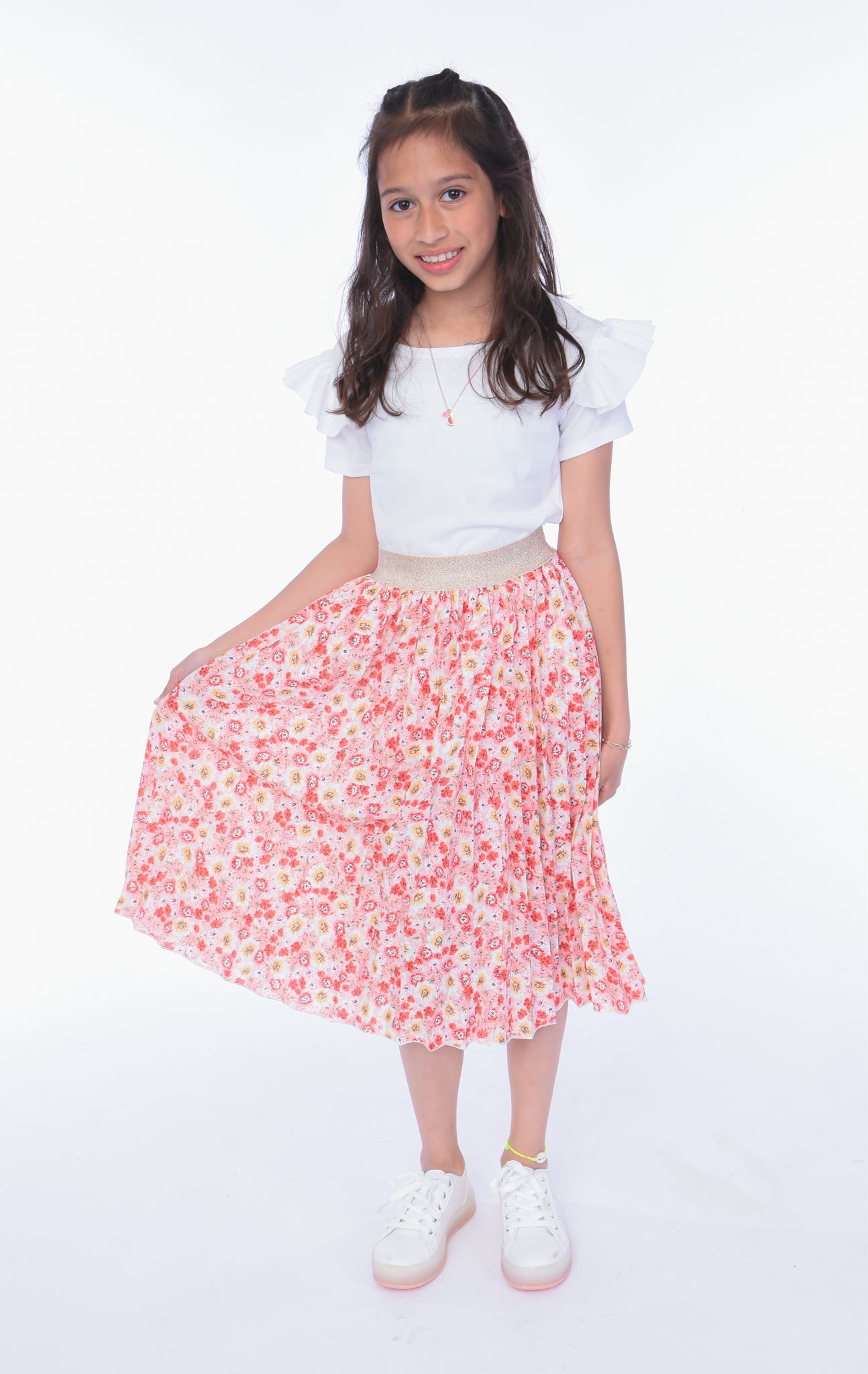 PINK PLEATED SKIRT