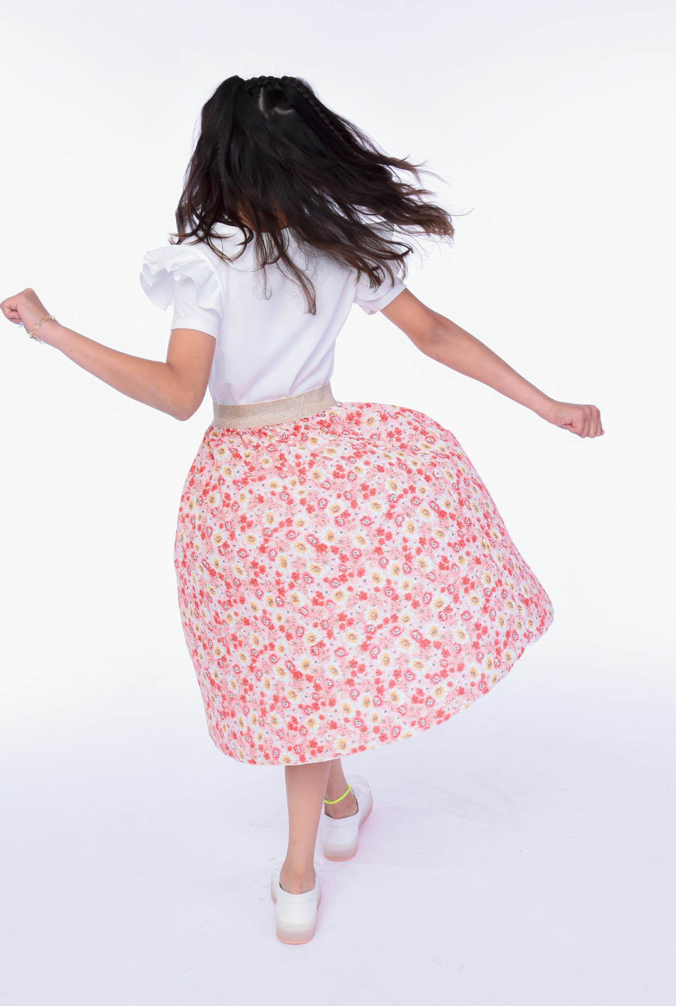 PINK PLEATED SKIRT